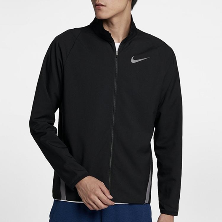 Nike Running Training Casual Sports Woven Jacket Spring Men Outerwear Black CZ4353-010