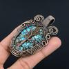 Tree Of Life Tibetan Turquoise Pendant, 999 Copper Wire Wrapped Gemstone Jewelry, Handmade Pendant, For Thanksgiving