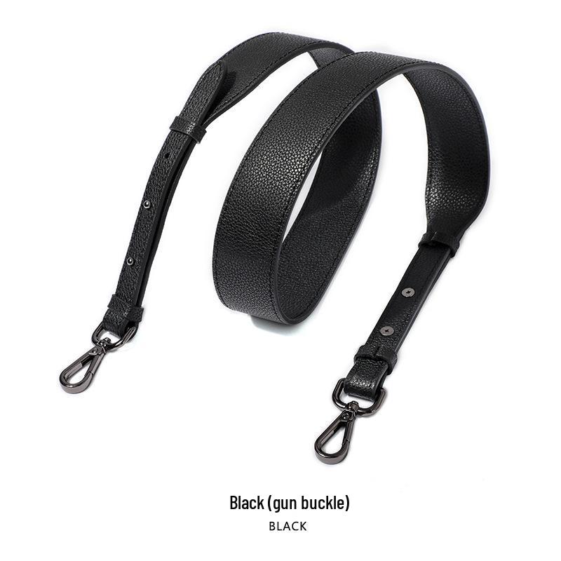 Breiter Schulterriemen aus Rindsleder mit genarbter und Litschi-Musterung - Vielseitiger, verstellbarer Taschen-Ersatzriemen