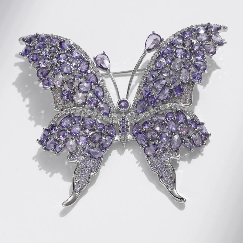 Elegant Hollow Butterfly Brooch - High-Grade Women s Pin with Chic Design