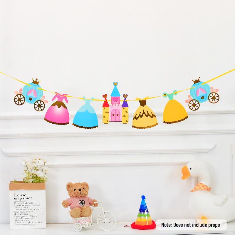 Ins-Style Macaron Happy Birthday Banner for Girls' Party Decor