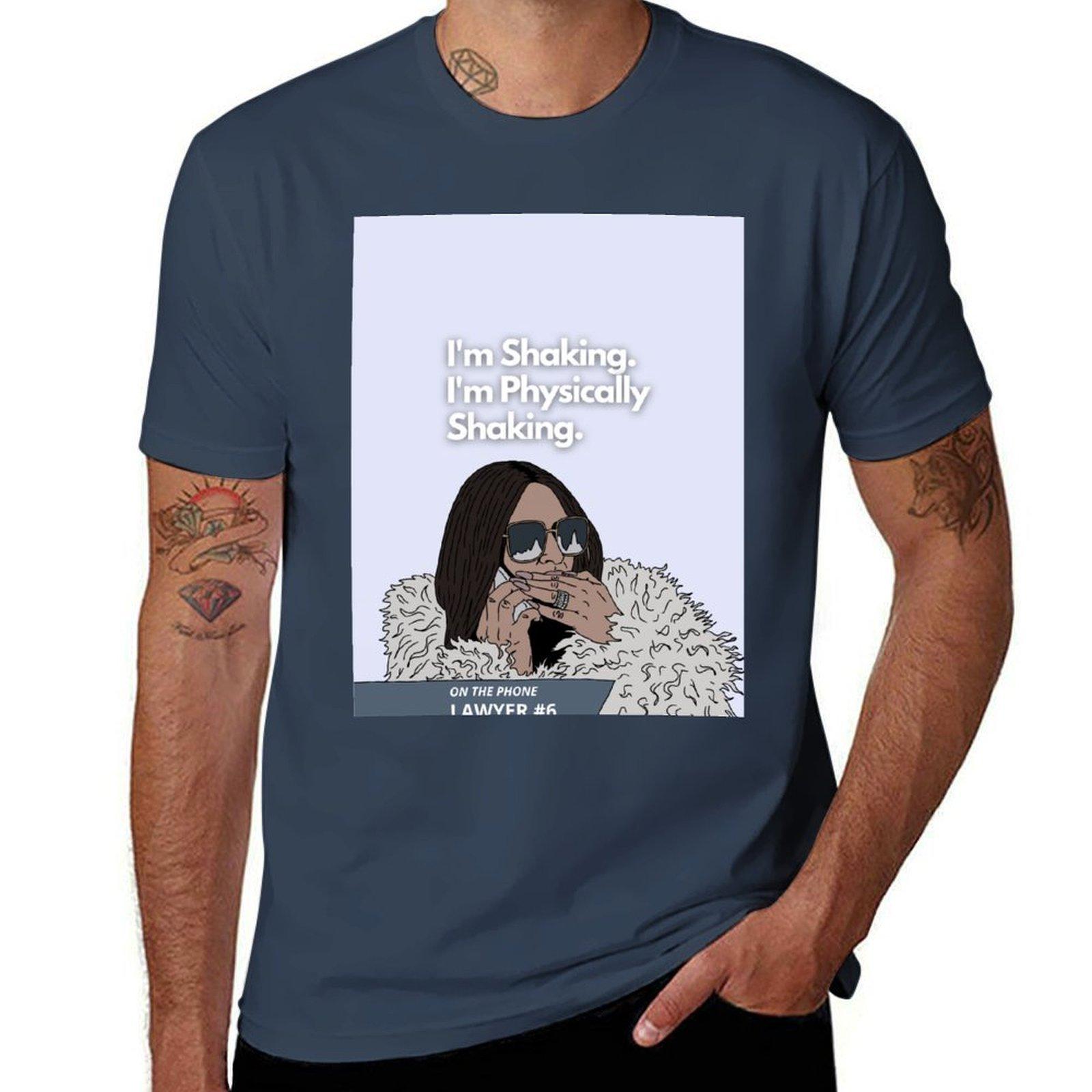 

Im Physically Shaking Lisa Barlow Real Housewives of Salt Lake City RHOSLC TShirt Stylish Graphic Short Sleeve Top S