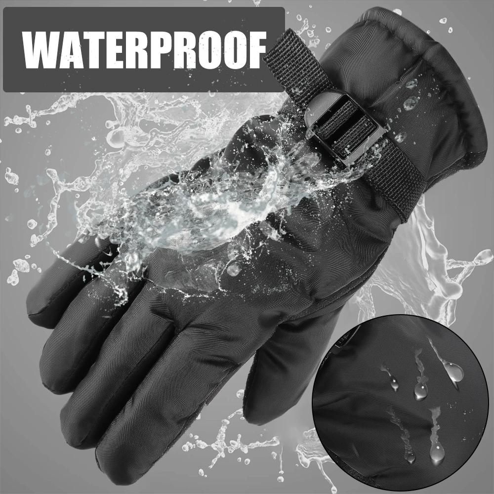 Unisex Snow Winter Skiing Gloves, Warm, Fleece, Thickened Anti-slip and Windproof Gloves