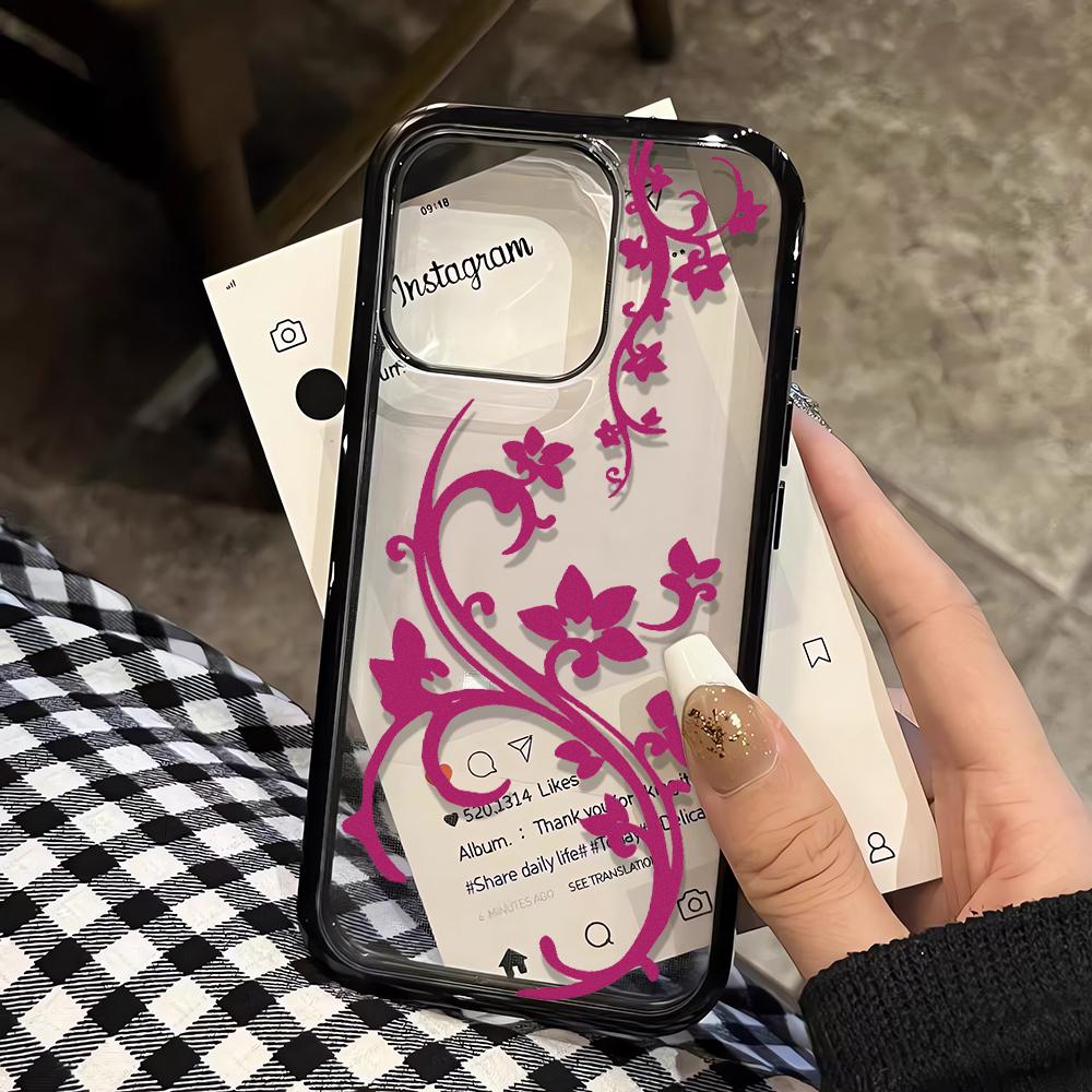 Simple Flower Phone Case For IPhone 17 Air 16 15 14 Plus 13 12 11 Pro Max Durable Cover Anti Fall Funda Protection Shell