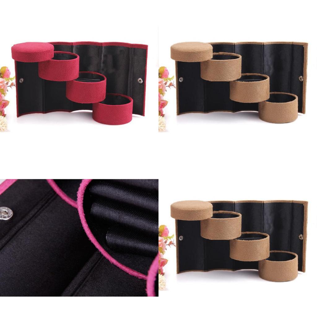 Portable Jewelry Display Box Organizer With High Quality Velvet For Travel Enthusiasts