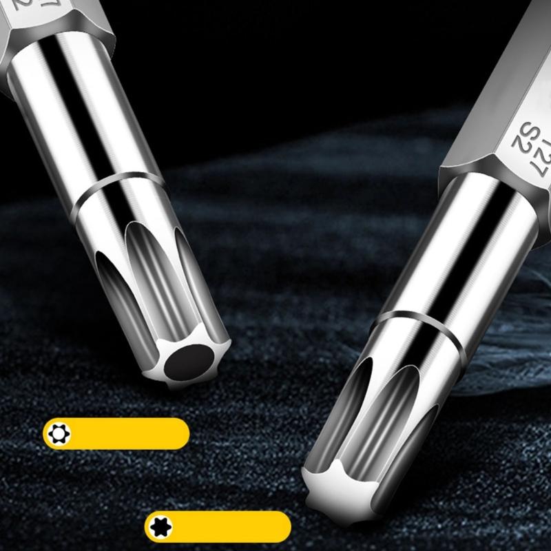 10Pieces Torx Head Screwdriver Bit Set Hex Shank Security Tamper Proof Screwdriver Drill Magnetic Screwdriver Bit Tool