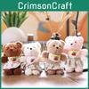Cartoon Cute Bear With Cherry Scarf And Skirt Plush Toy Keychain Pendant