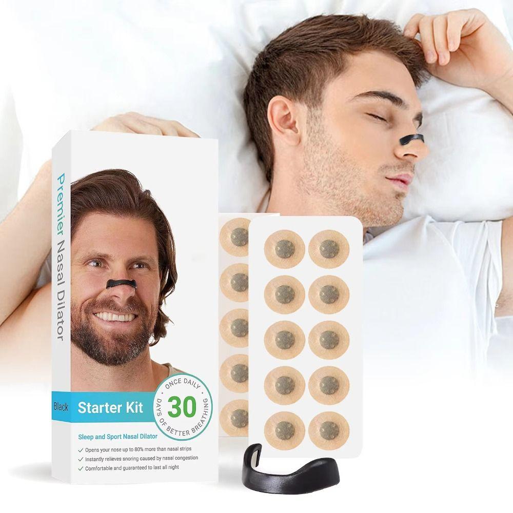 30 Pairs Stretchable Breathe Nasal Strips Hydrowoven Fabric Stop Snoring Nose Patch  Adult