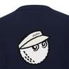 MALBON GOLF Slim Knit Crew Neck Short Sleeve Sweater Navy (Woman)