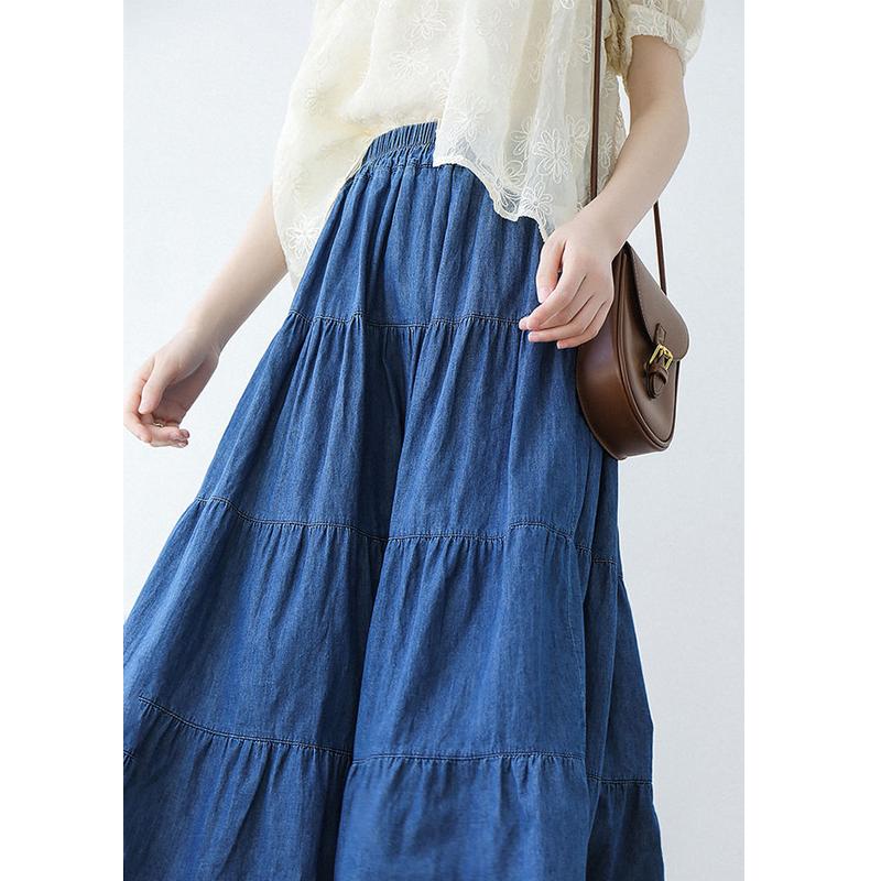 Fuste lungi Midi lejer cu talie elastică casual