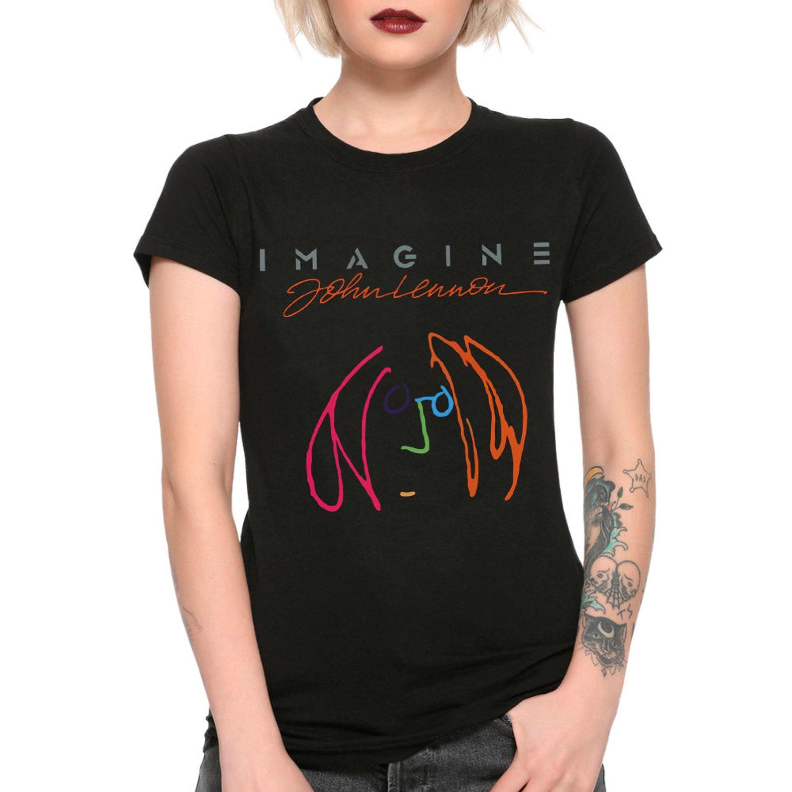 John Lennon Imagine Art T-Shirt, Men s Women s All Sizes (drs-702) L