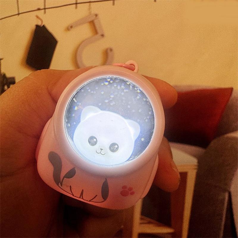 Bear Keychain Sturdy ABS Key Holder Lovely Designs LED Light Glowing for Women and Kids Backpack Purse Ornament