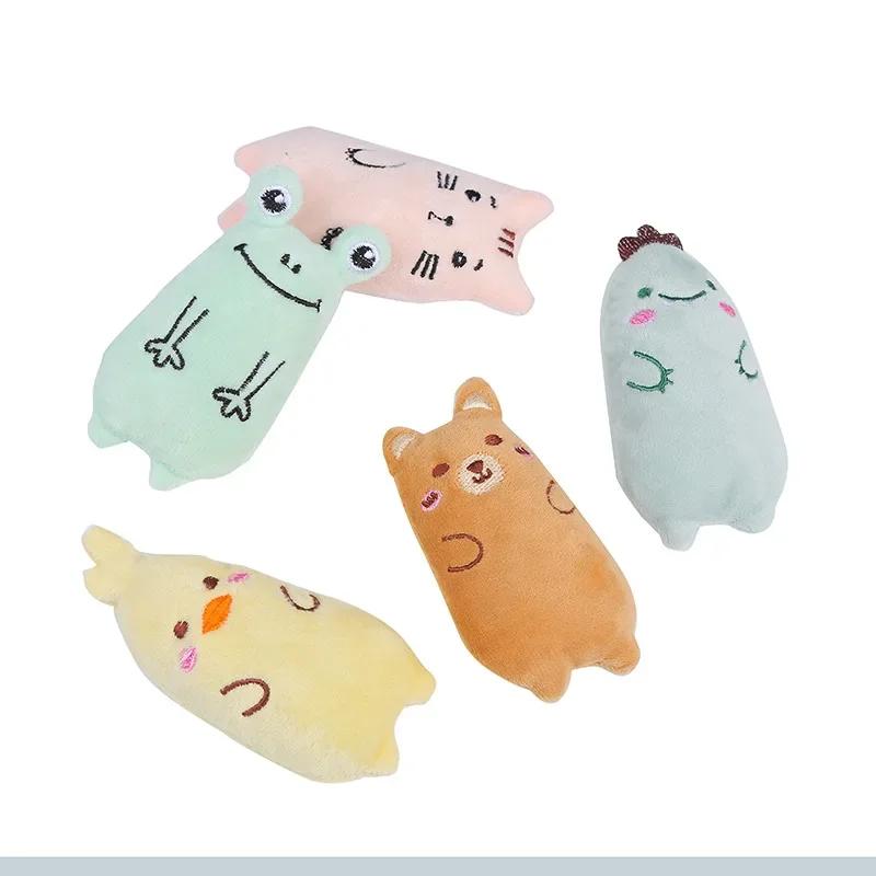 1pcs Catnip Plush Cat Toy Oval Plush Puppet Toys Cat Throwing Toys Plush Puppet Toys Pet Cat Accessories