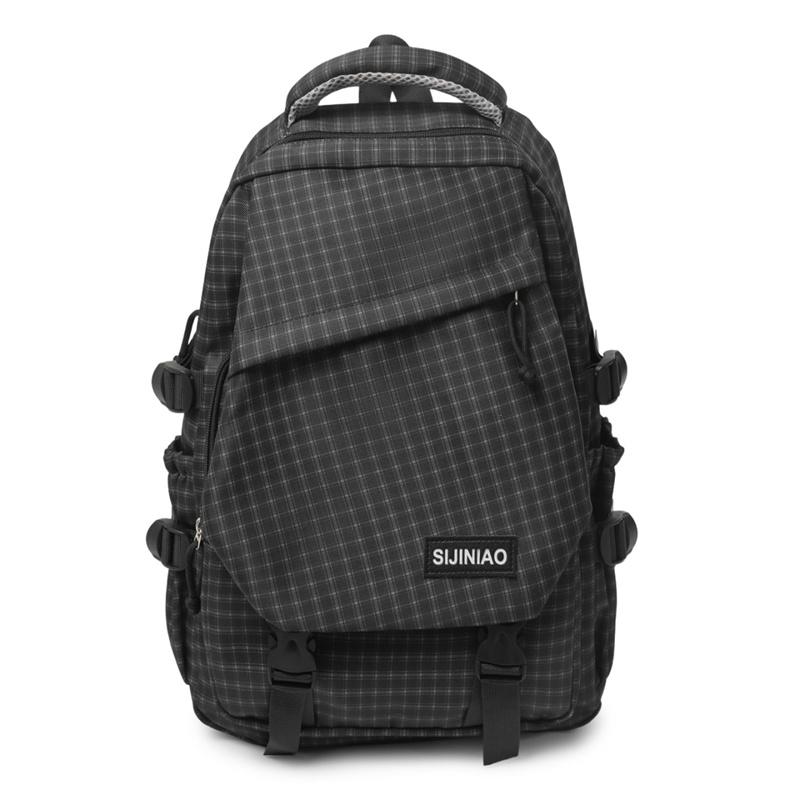 Mochila de Grande Capacidade Mochila Escolar para Campus Mochila Xadrez para o Trabalho