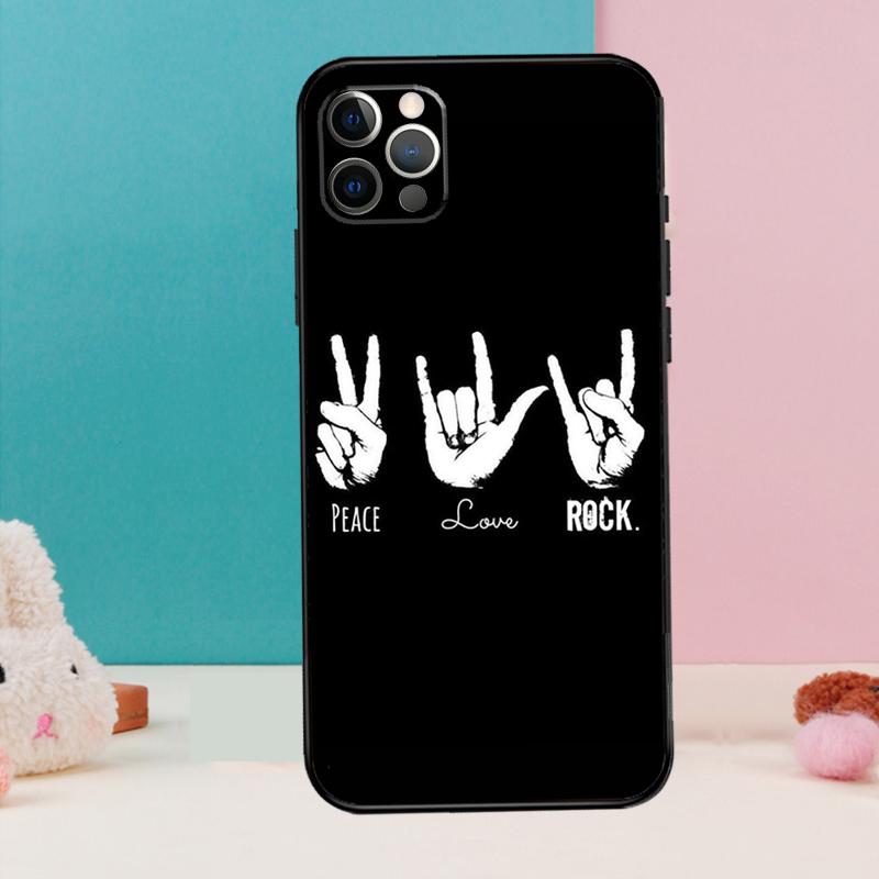 Punk Rock Phone Case For iPhone 17 Air 16 15 14 12 11 13 Pro Max 12 13 mini 15 16 Plus 16e Cover Coque