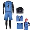 Anime Blue Lock Cosplay Chigiri Hyoma Bachira Meguru Kunigami Rensuke Isagi Yoichi Cosplay Costume Unisex Jersey Jumpsuit Outfit
