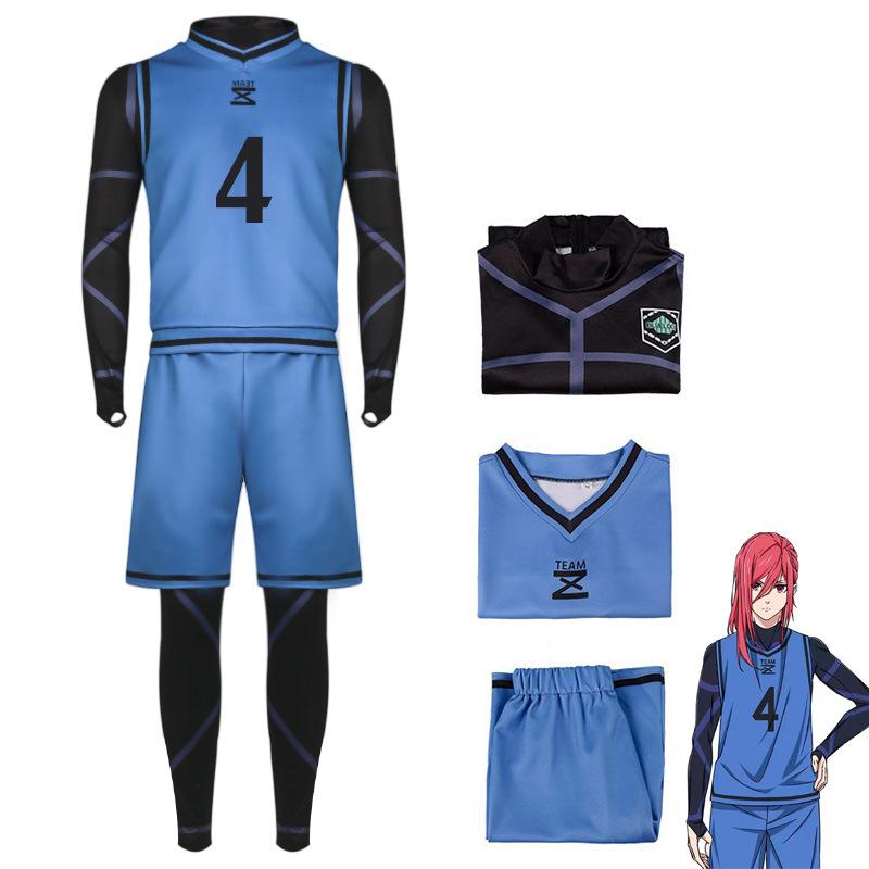 Anime Blue Lock Cosplay Chigiri Hyoma Bachira Meguru Kunigami Rensuke Isagi Yoichi Cosplay Costume Unisex Jersey Jumpsuit Outfit