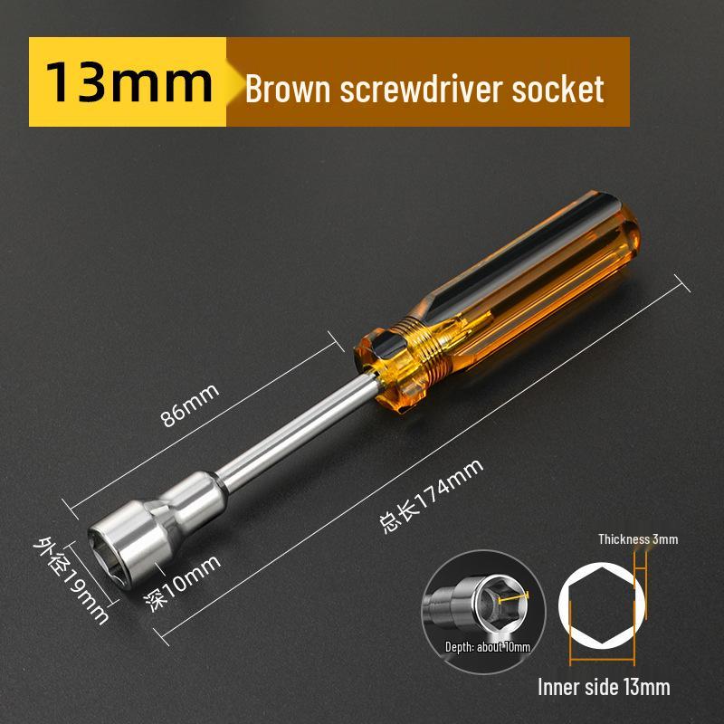 Hardened Hex Socket Screwdriver Wrench Set 4-14mm