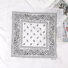 Unisex Hijab Men Women Black Cotton Bandana Hairband Cowboy Biker Sports Headwear Wrist Hairwrap Head Wrap Scarf Paisley Wraps