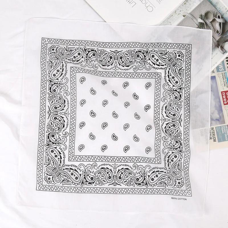 Unisex Hijab Men Women Black Cotton Bandana Hairband Cowboy Biker Sports Headwear Wrist Hairwrap Head Wrap Scarf Paisley Wraps