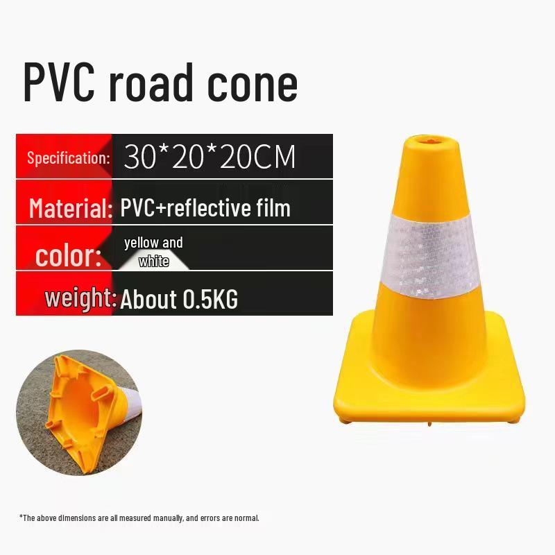 Reflective PVC "No Parking" Traffic Cone - Safety Roadblock & Ice Cream Bucket/Cup Design