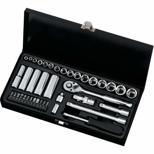 E-Value 40-Piece Socket Wrench Set, 6.35mm and 9.5mm Drives, ESR-2340M