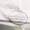 Gold Plated Women's Fashion Bangle Set 68cm Big Round Wire Bangles 18mm Thick Bangle Bracelets Female Accessories Party Gift