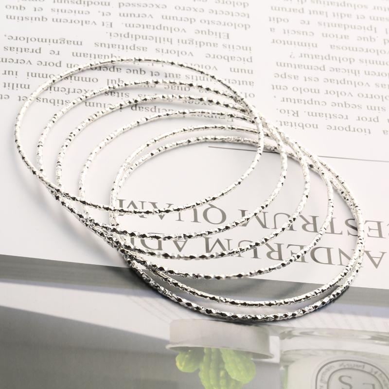 Gold Plated Women's Fashion Bangle Set 68cm Big Round Wire Bangles 18mm Thick Bangle Bracelets Female Accessories Party Gift