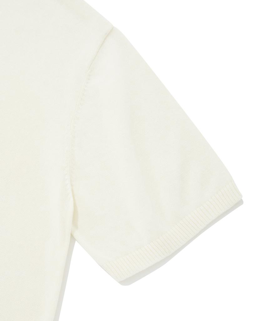 FALLETT [Fallettxlee] Flower Short Sleeve Knit Ivory