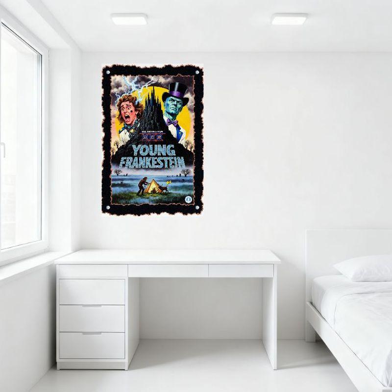 Mel Brooks' Young Frankenstein Vintage Metal Tin Sign - Gothic Castle & Characters Art, Retro Wall Decor for Home Bar Man Cave