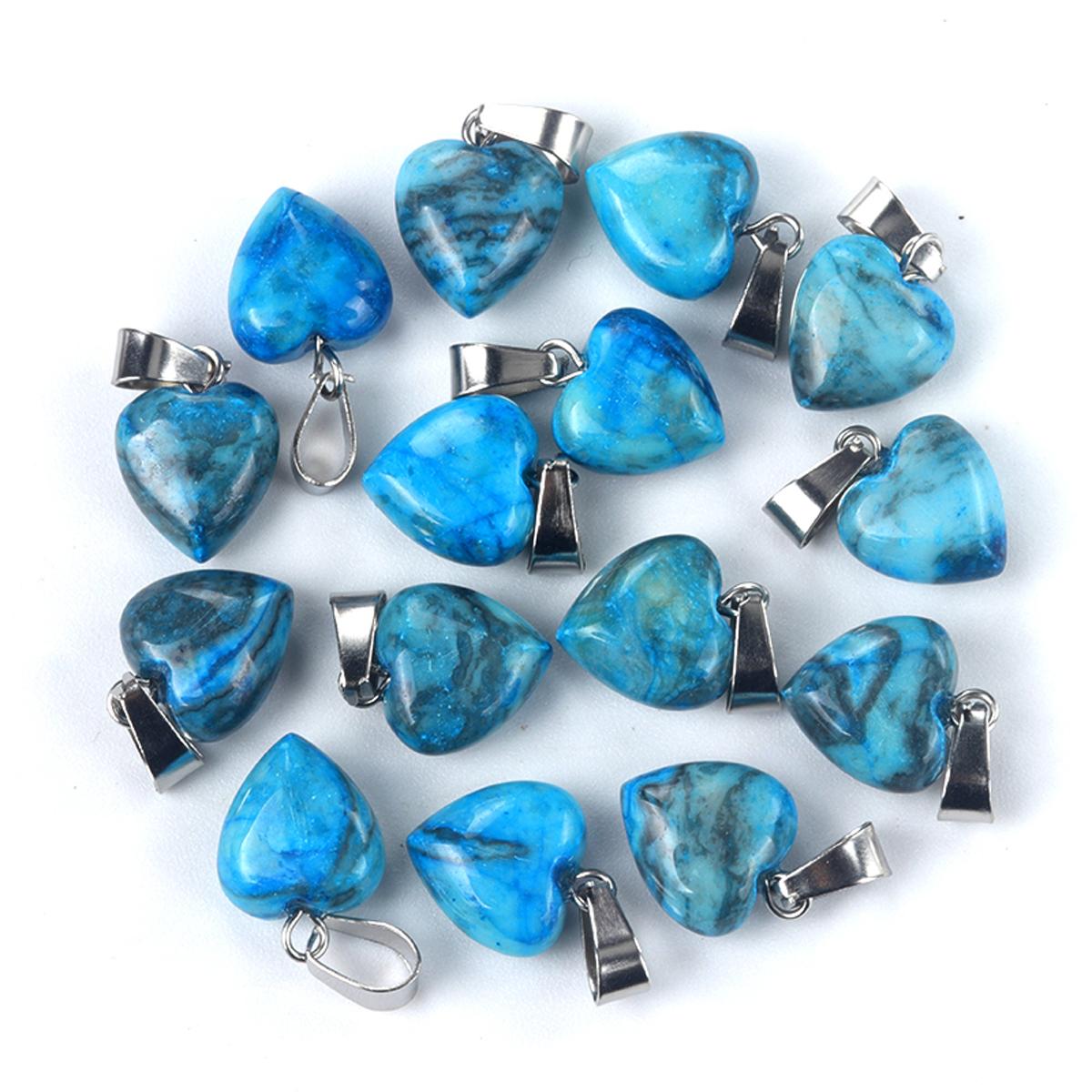 

5 шт./упак. кулон в виде целебного хрустального сердца, натуральный камень, кварц, драгоценные камни, подвески для изготовления ювелирных изделий, ожерелье, браслет, серьги, аксессуары, ремесло 13x13 мм 5Pcs/13x13mm