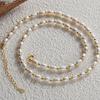 Ouyang Nana Starkes Licht Natürliche Perlenkette Damen S925 Sterlingsilber Handgefertigter Schmuck Leichter Luxus Hohes Gefühl