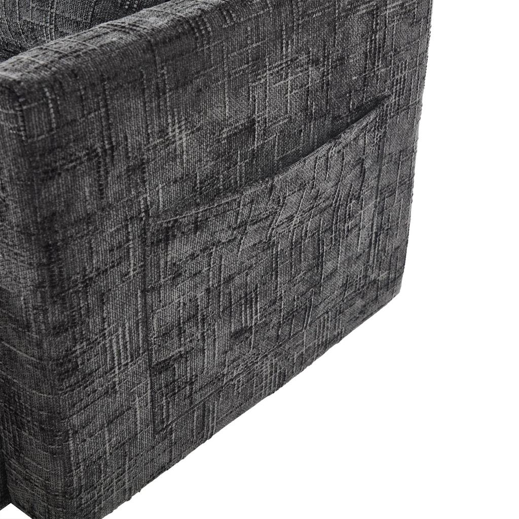 Multifunctional Reclining Sofa Chair, Leisure Chair with Phone Holder, Velvet Single Chair, Suitable for Living Room, Bedroom and Small Apartment.