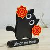 3D Printed Refrigerator Magnet, Black Animals Throwing Handkerchief Manually Movable Refrigerator Magnet