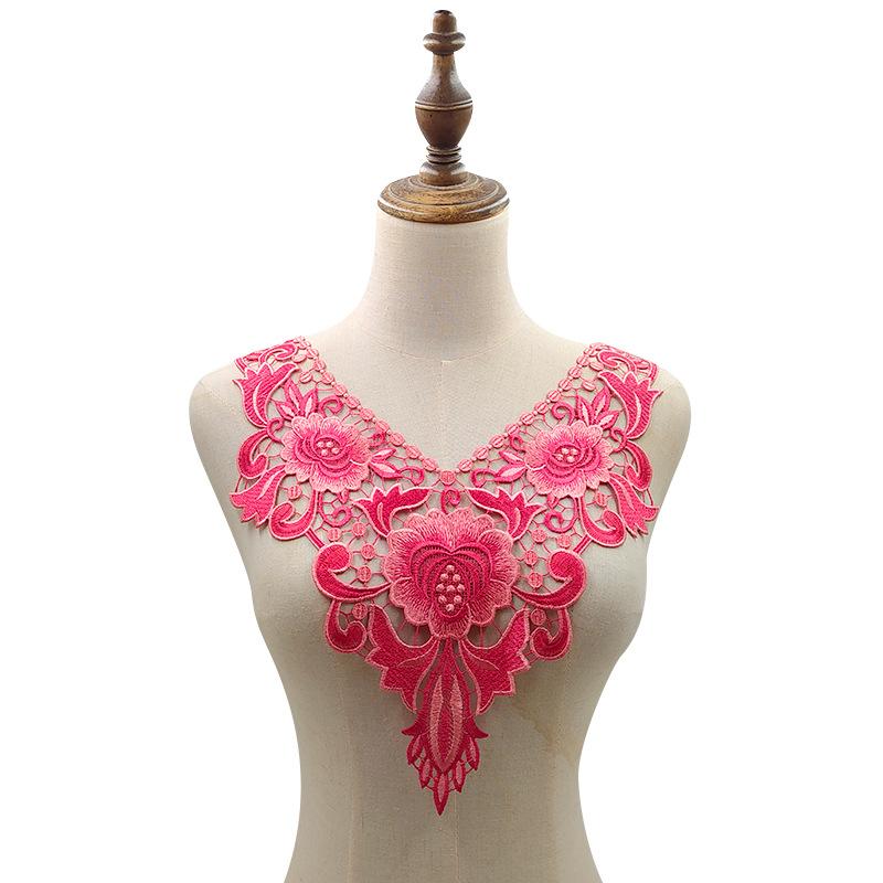 Lace Embroidered Venise Floral Neckline Neck Collar Trim Clothes Sewing Applique KTB