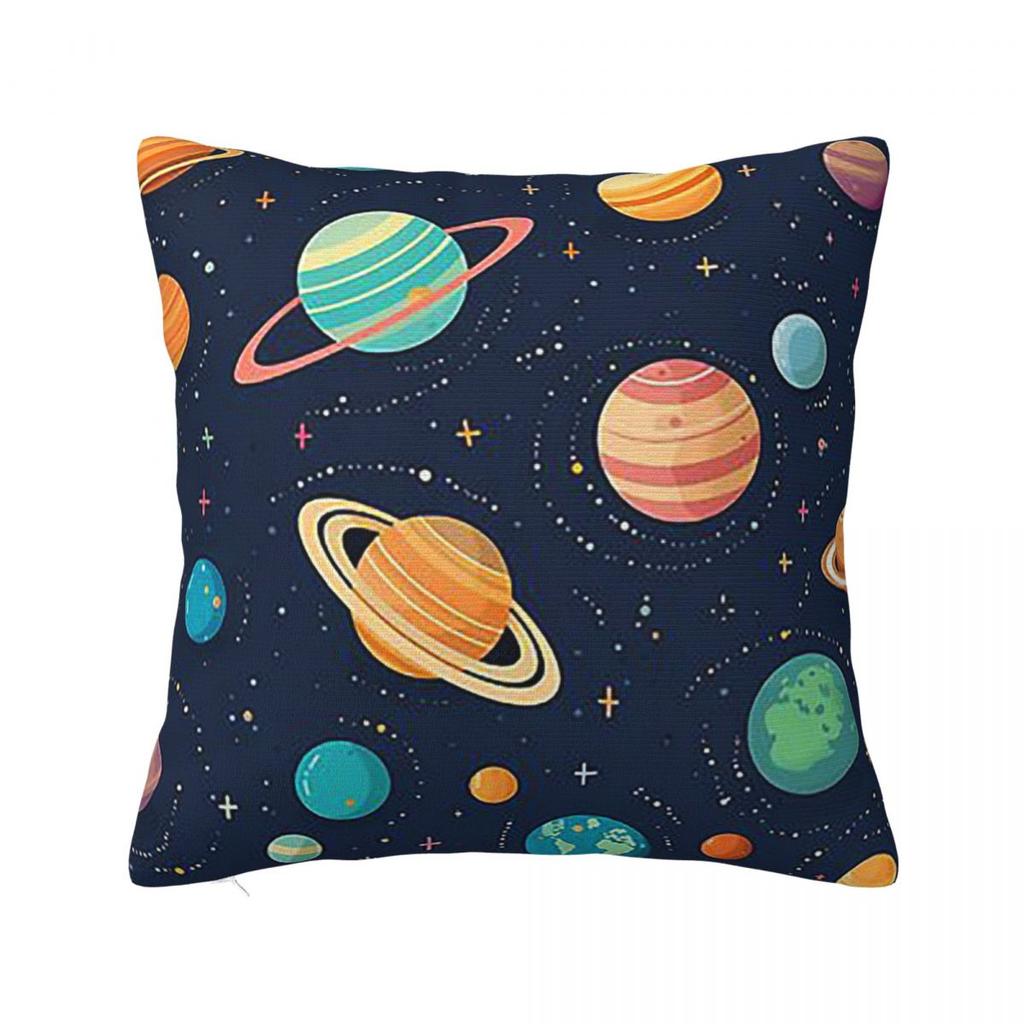 Solar System Space Planets Universe Square Pillowcase Cushion Cover Pillow Case Throw Pillow Cover for Home Sofa Living Room
