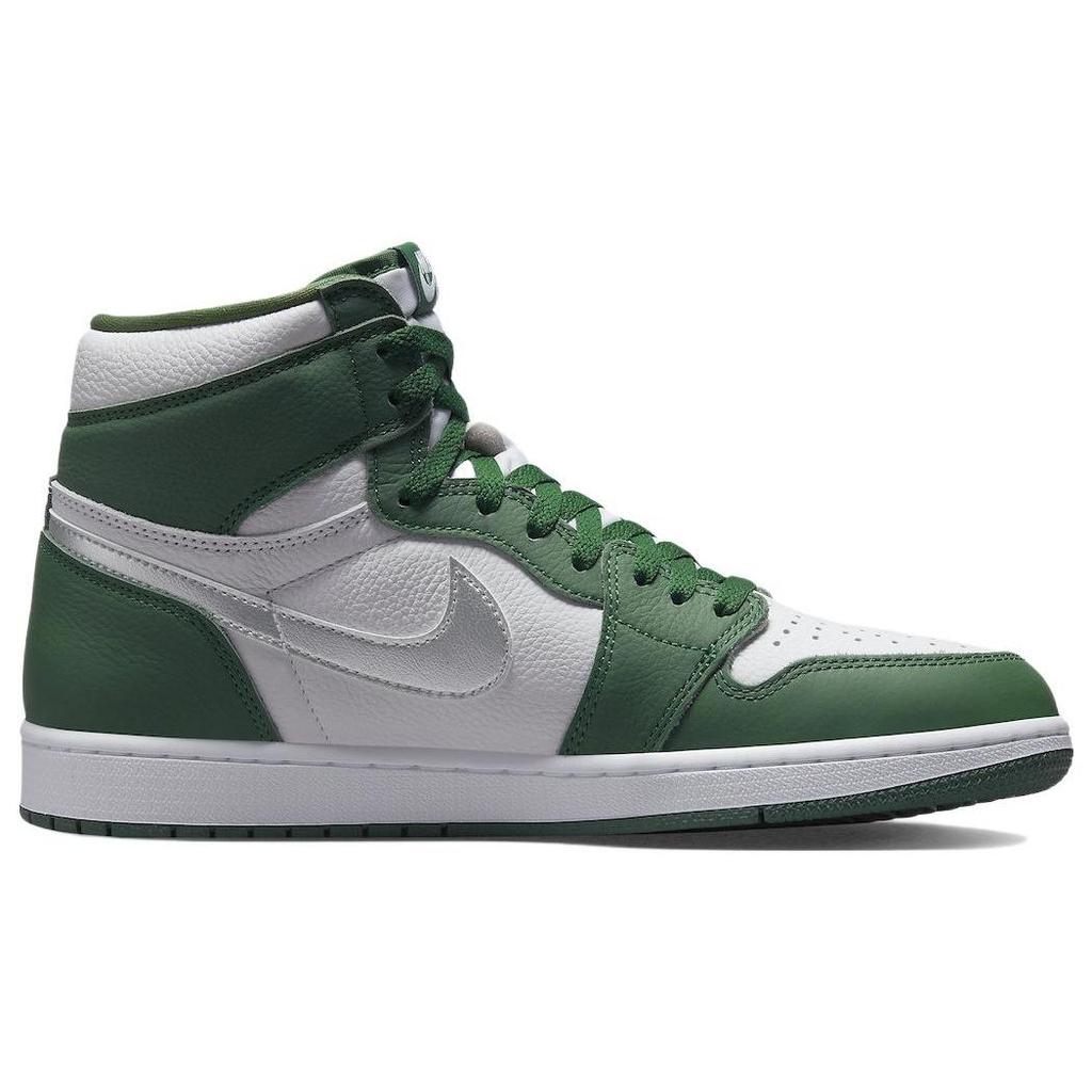 Air Jordan 1 Retro High OG Gorge Green Unisexové tenisky Metalicko-stříbrná Bílá DZ5485-303