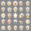 50 Sheets Cute Animation Pleasant Goat & Big Big Wolf Waterproof Stickers for Phone & Journal