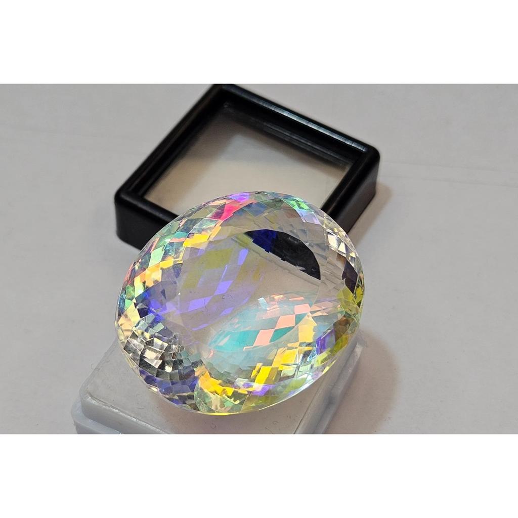 Beautiful Rainbow Color Mystic Topaz Natural Oval Cut 80+ Ct Loose Gemstone