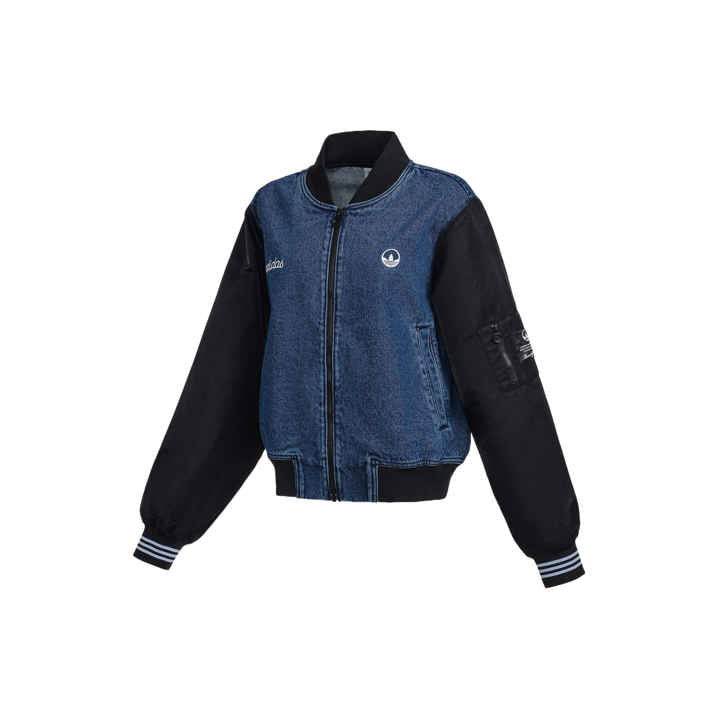 (WMNS) Джинсовая куртка adidas Collegiate Азиатский размер S Синий Женская HL9069 S