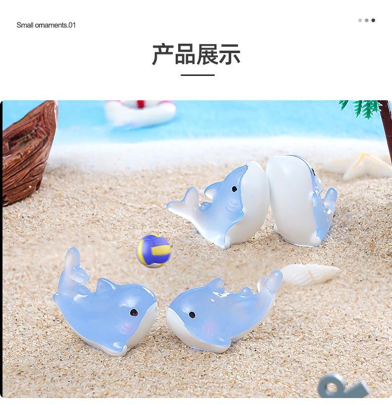 10-50pcs Mini Cartoon Shark Luminous Animal Home Glow At Night Micro Landscape Decoration Car Decoration DIY Small Ornaments