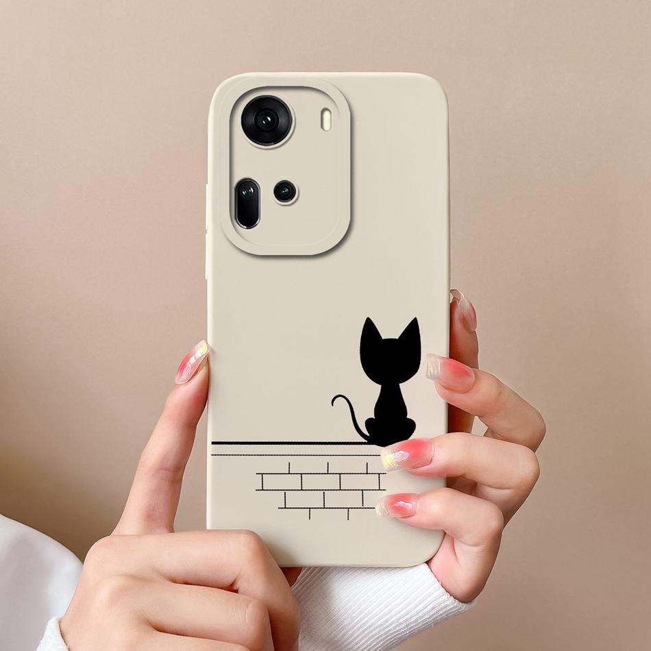 For OPPO Reno 11 Pro 5G Phone Case Butterfly Liquid Silicone Camera Protection Back Cover For OPPO Reno11 Pro Funda Coque Bumper
