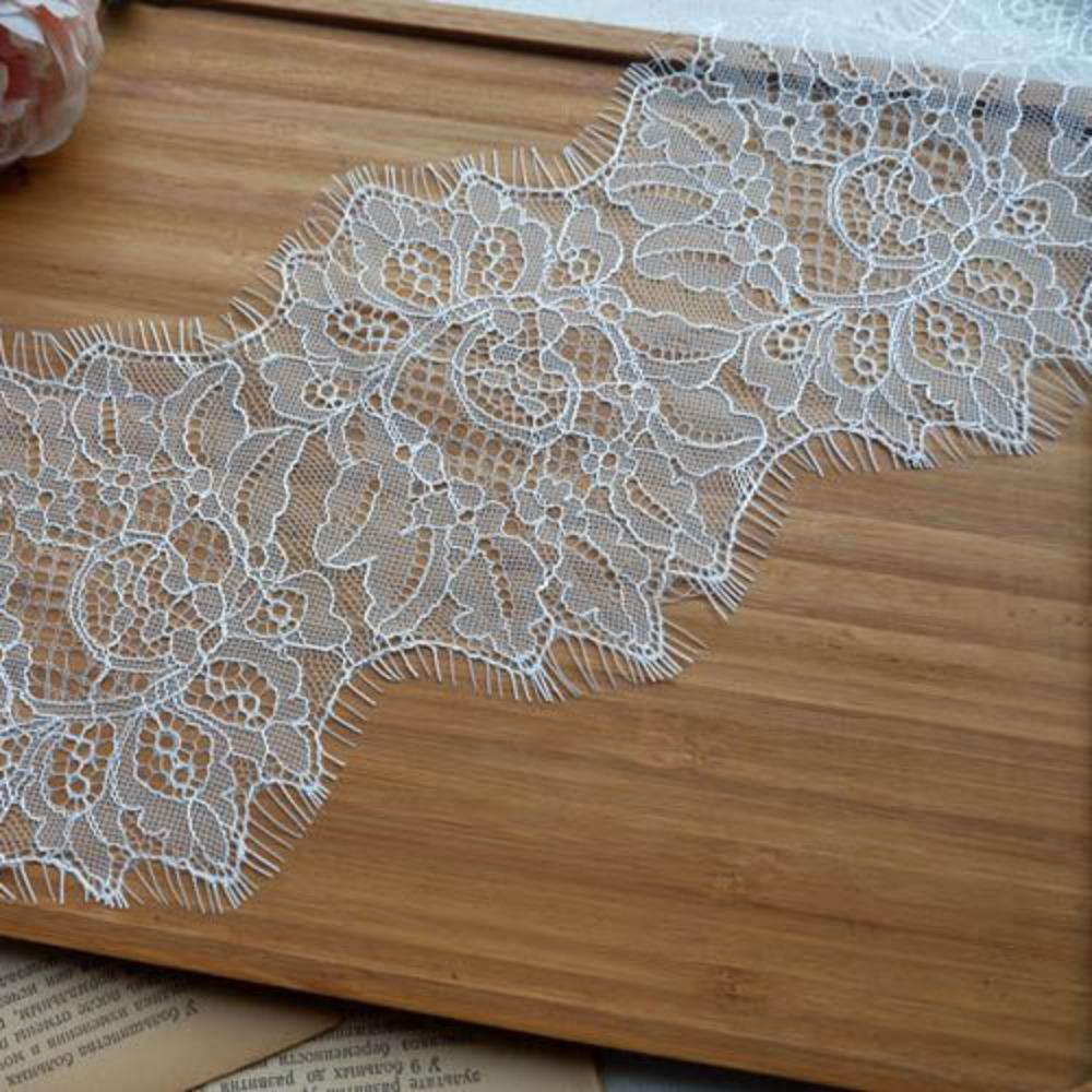 Handmade Handmade Lace Bearded Edge Lace Ribbons Trim Eyelash Lace Fabric  Wedding Dress