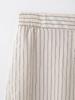 Spring 2025 Women's European & American Style Striped Short Sleeve Shirt with Casual Long Pants