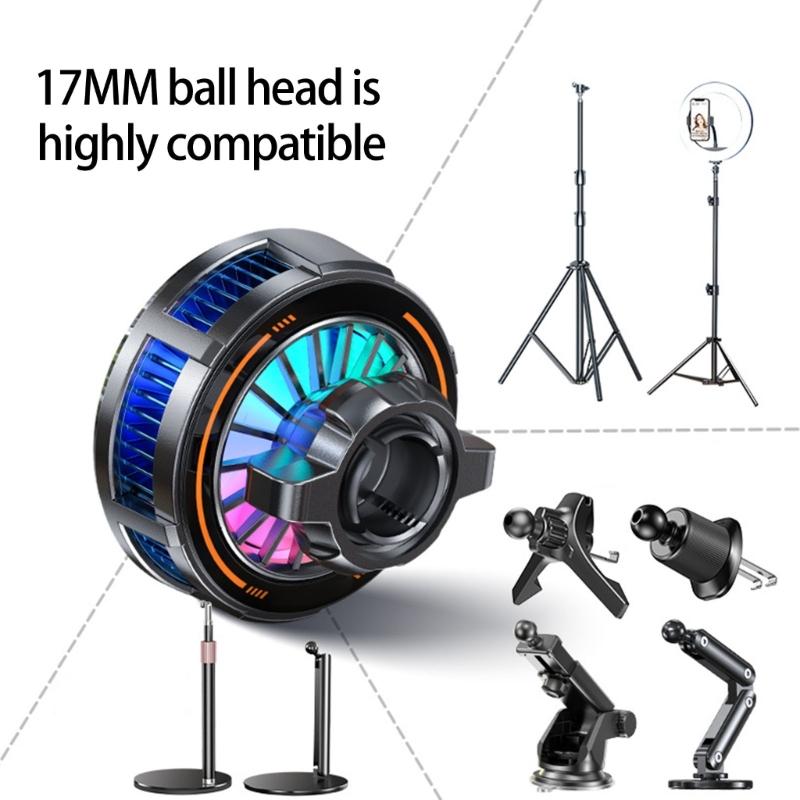 Upgrades Ice Cooling Smartphone Coolers Magnetic Attachment 360 Rotation Phone Cooling Fan for Tablets & Mobile Phones