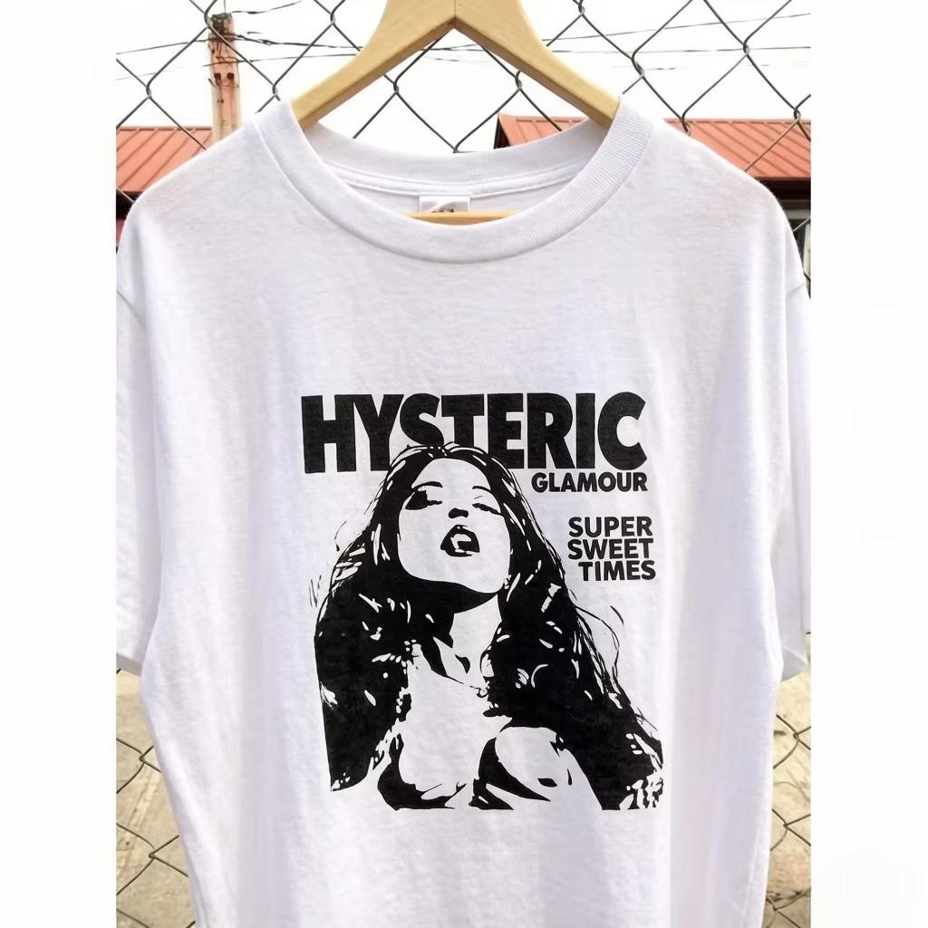 90s American Rock Aesthetic Sexy Unisex Portrait Graphic Tee Cotton Unisexs Unisexs Tshirt Summer Streetwear