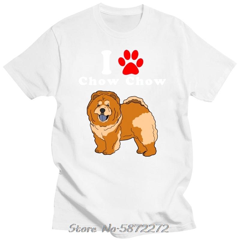I Love My Chow Chow In The Year Of The Dog Adopt  Rescue Dog Lover Save Abandoned Pet Unisex Tees Cotton Tshirt Mens Clothing