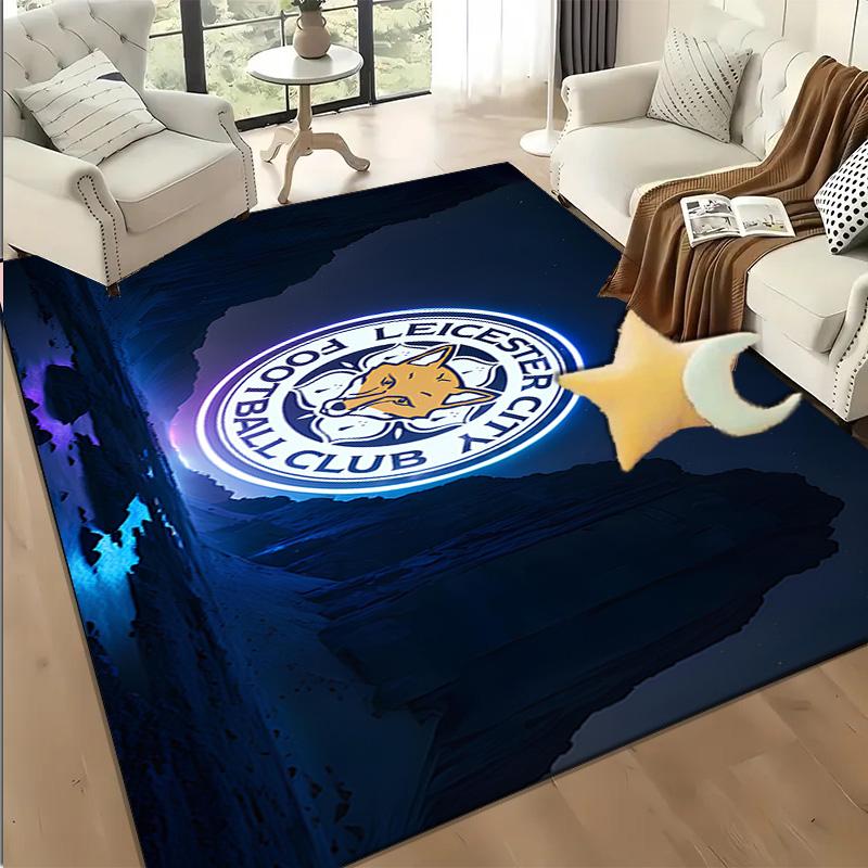 1PC Leicester Football Club Crest Floor Mat for Living Room, Game Rooms, Office, Bedroom, Office Floor Mat Playful Design, Christmas fan gifts
