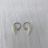 Resin Punk Fangs Lip Rings C Shaped Horseshoe Barbell for Halloween Exaggerated Body Piercing Jewelry Lip Ornament