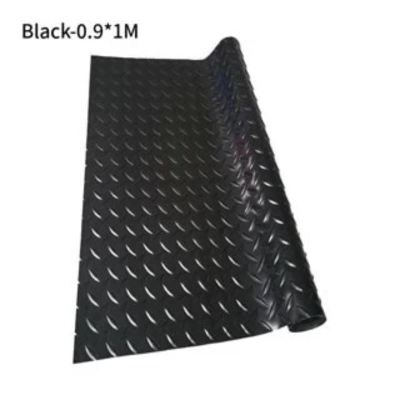 Anti-Slip Checkered Plate PVC Floor Mat Waterproof Non-Shedding Scratch Resistant Mats for Home Workshop Garage Balcony Outdoor Patio Use